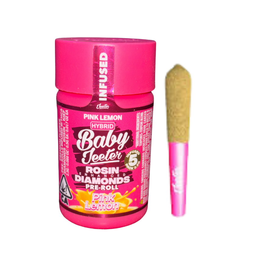 BABY JEETER “ PINK LEMON" ROSIN ENHANCED DIAMONDS PRE-ROLLS
