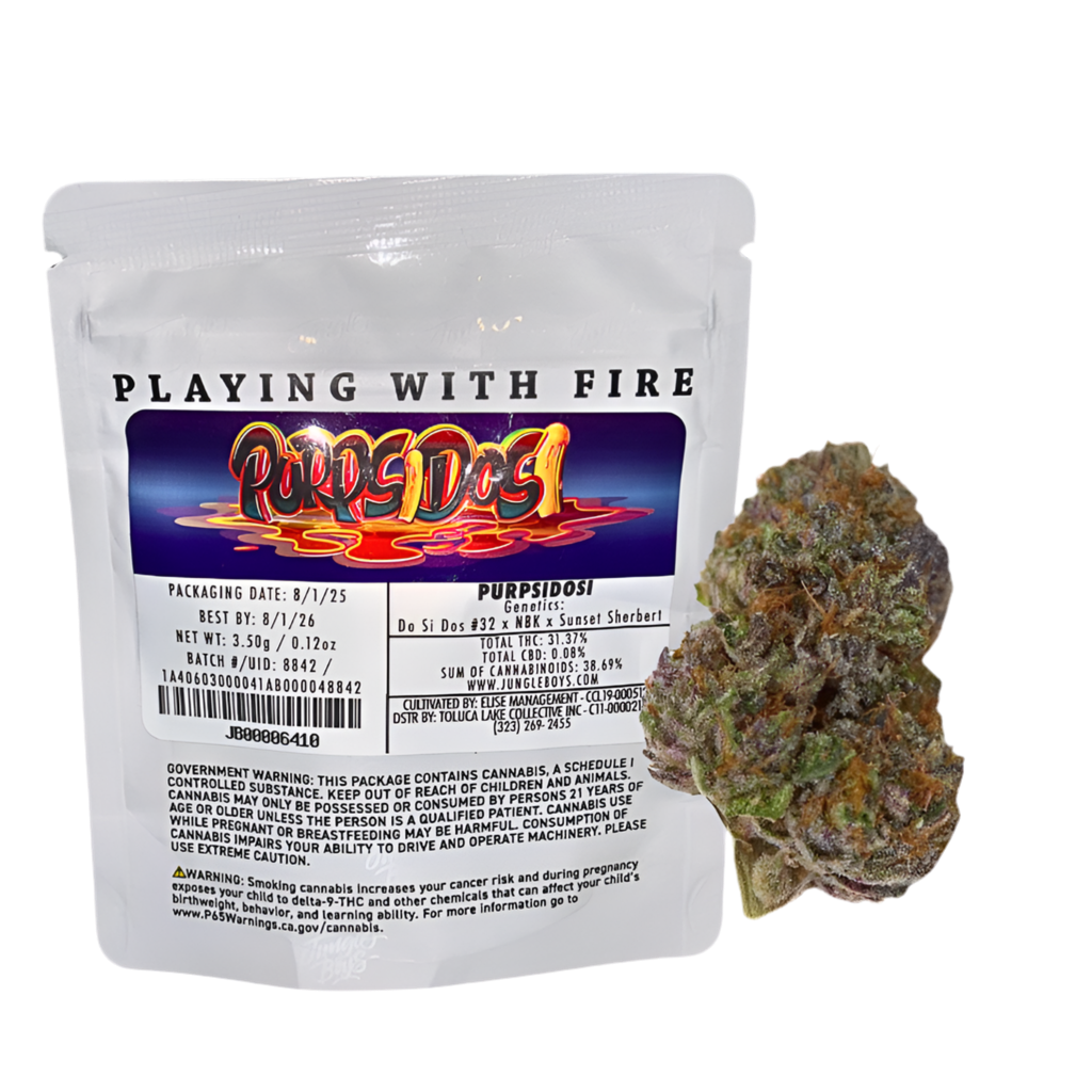 JUNGLE BOYS "PURPSIDOSI" CANNABIS FLOWER; HYBRID STRAIN
