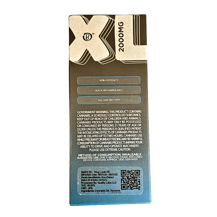 BARS XL "KING LOUIS XIII" 2G DISPOSABLE (New Release)