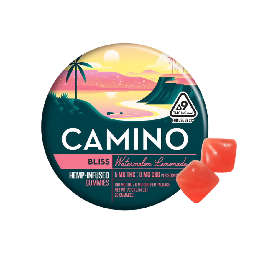 Camino watermelon lemonade bliss THC infused gummies