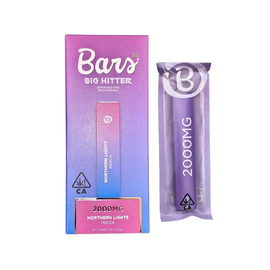 Bars XL Northern Lights Live Resin Disposable Vape Pen - 2g Indica Bars XL Northern Lights Live Resin Disposable Vape Pen - 2g Indica