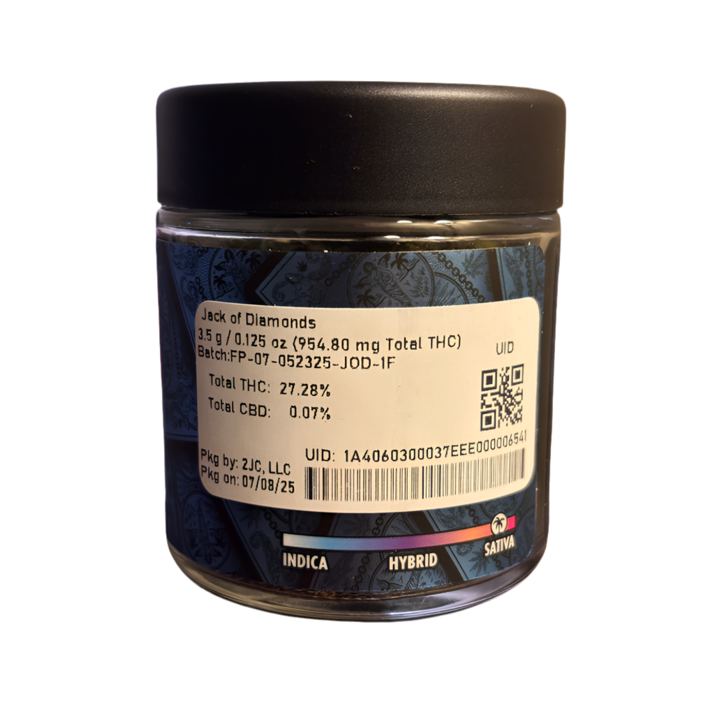 CONNECTED "JACK OF DIAMONDS" PREMIUM FLOWER; SATIVA STRAIN