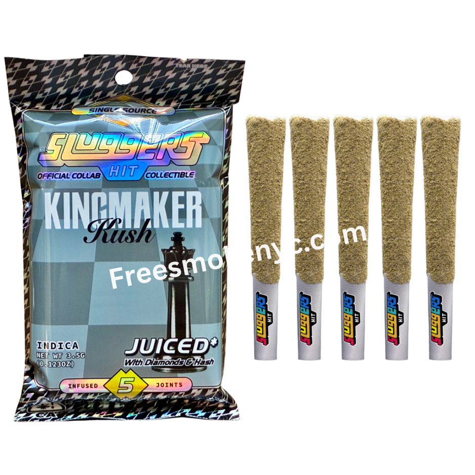 Sluggers Hit Kingmaker Kush indica infused preroll multipack