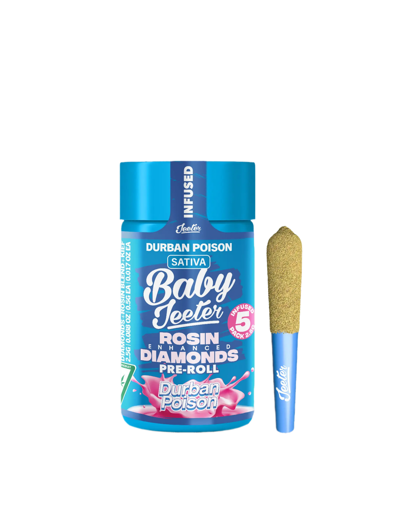 BABY JEETER "DURBAN POISON" INFUSED PRE-ROLL JAR