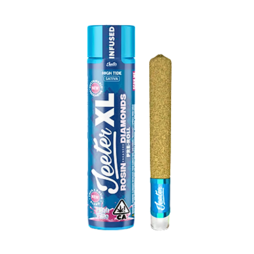 JEETER XL High Tide 2G infused pre-roll sativa strain on transparent background