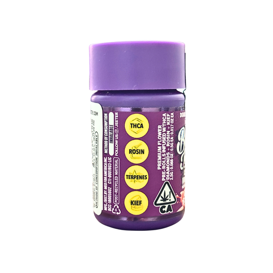 BABY JEETER “DOUBLE RAINBOW" QUAD INFUSED PRE- ROLL JAR