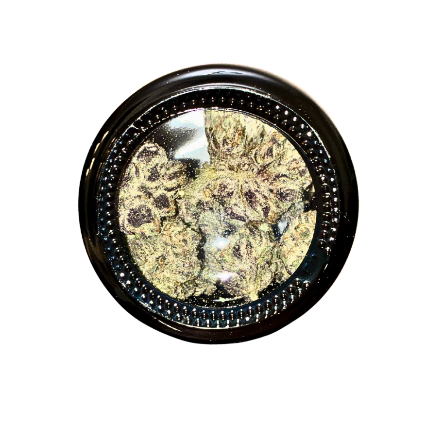 Atomic Apple cannabis buds on a transparent background.