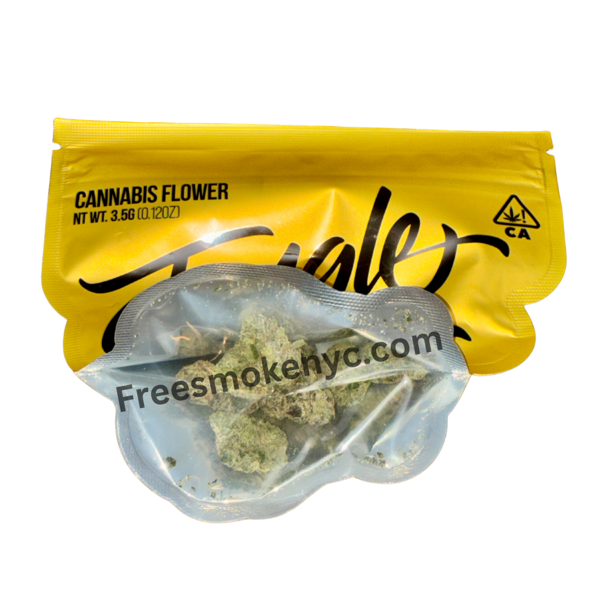 Jungle Boys Cannabis flower Jelly Donut flower and packaging on a transparent background