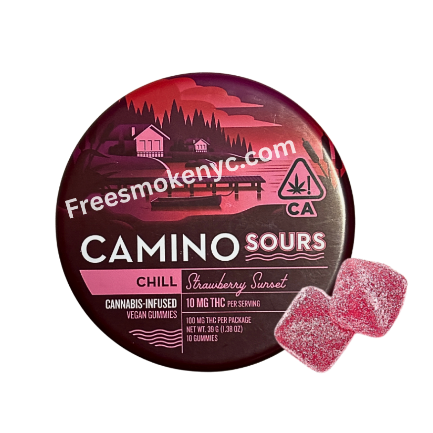 CAMINO SOURS "STRAWBERRY SUNSET" CANNABIS INFUSED GUMMIES