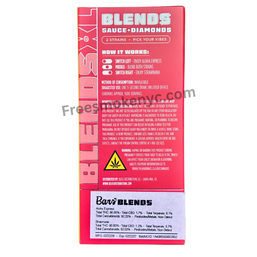 BARS XL BLENDS "ALOHA EXPRESS" + “STRAWNANA” 2.5G DISPOSABLE