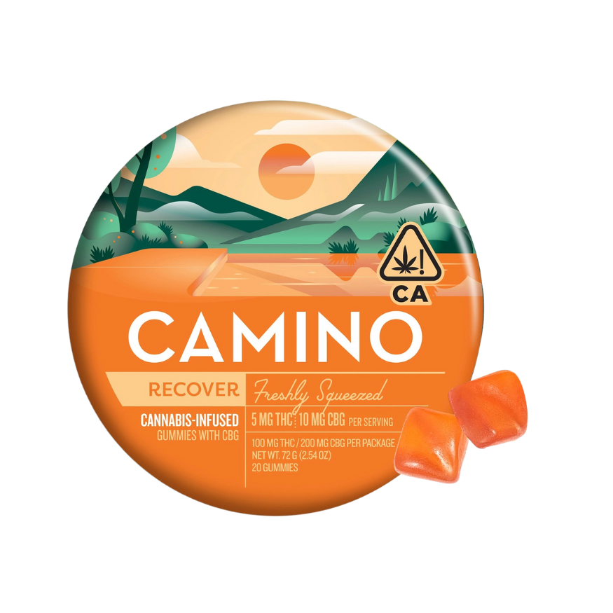 Camino Freshly Squeezed Cannabis Infused Gummies, hybrid strain