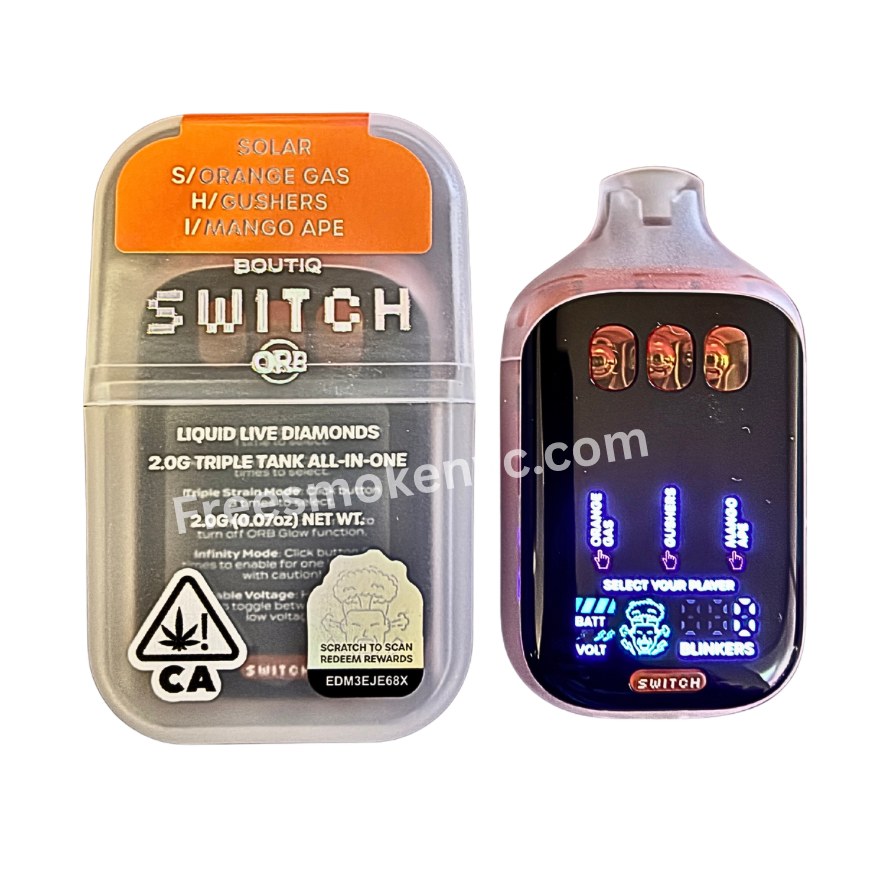 Boutiq Switch V5 3 in 1 disposable vape pen Sativa, Indica and hybrid 