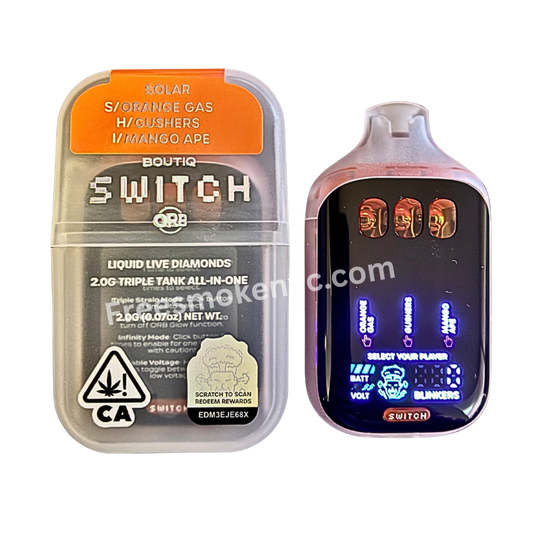 Boutiq Switch V5 3 in 1 disposable vape pen Sativa, Indica and hybrid 