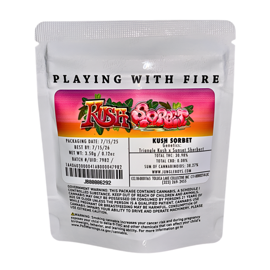 JUNGLE BOYS "KUSH SORBET" CANNABIS FLOWER; HYBRID STRAIN 