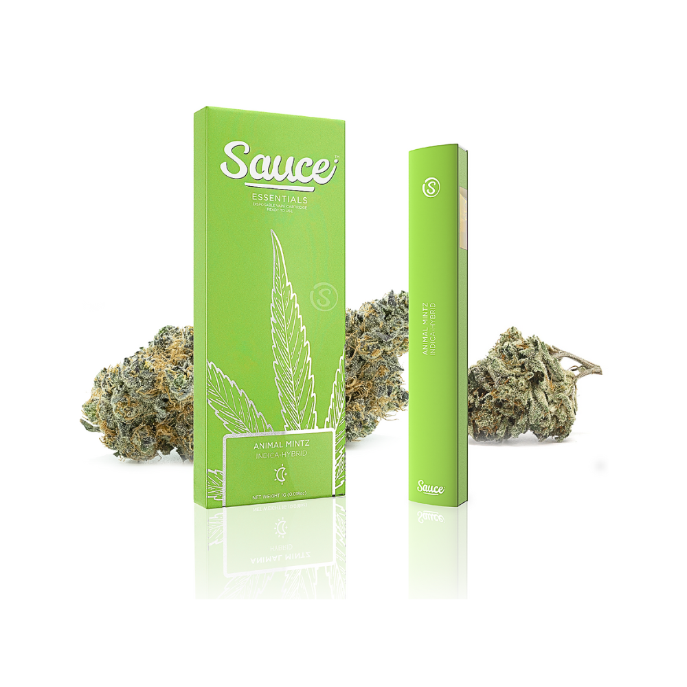 SAUCE ESSENTIALS 1 GRAM DISPOSABLE PEN ANIMAL MINTZ HYBRID/INDICA