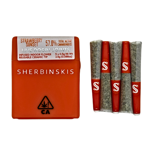 Sherbinskis infused pre-roll multipack strawberry sunset