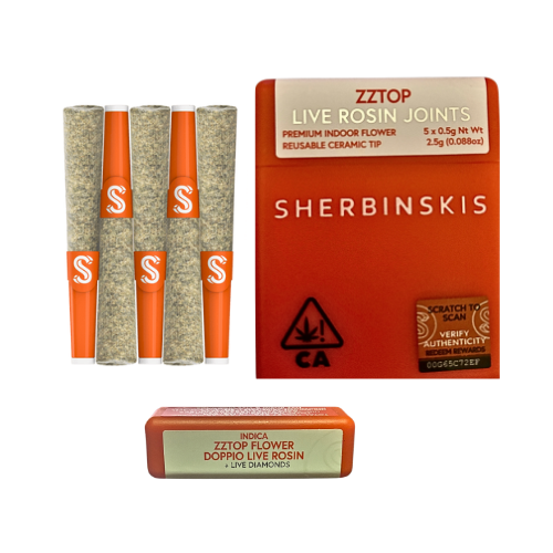 SHERBINSKIS "ZZTOP" LIVE ROSIN INFUSED PRE-ROLLS