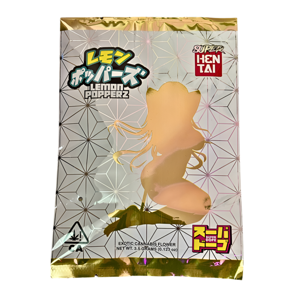SUPER DOPE “LEMON POPPERZ” EXOTIC CANNABIS FLOWER; HYBRID STRAIN