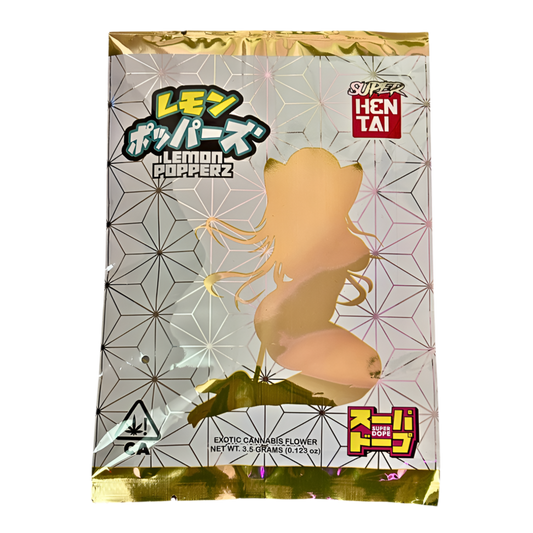 SUPER DOPE “LEMON POPPERZ” EXOTIC CANNABIS FLOWER; HYBRID STRAIN
