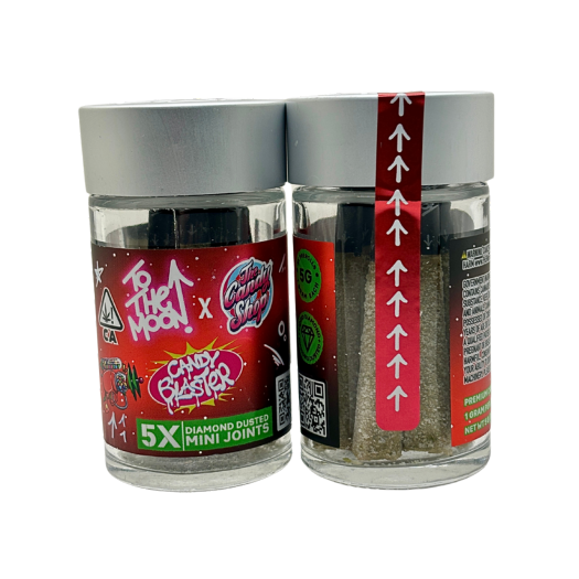 to the moon hybrid candy blaster infused preroll jar 