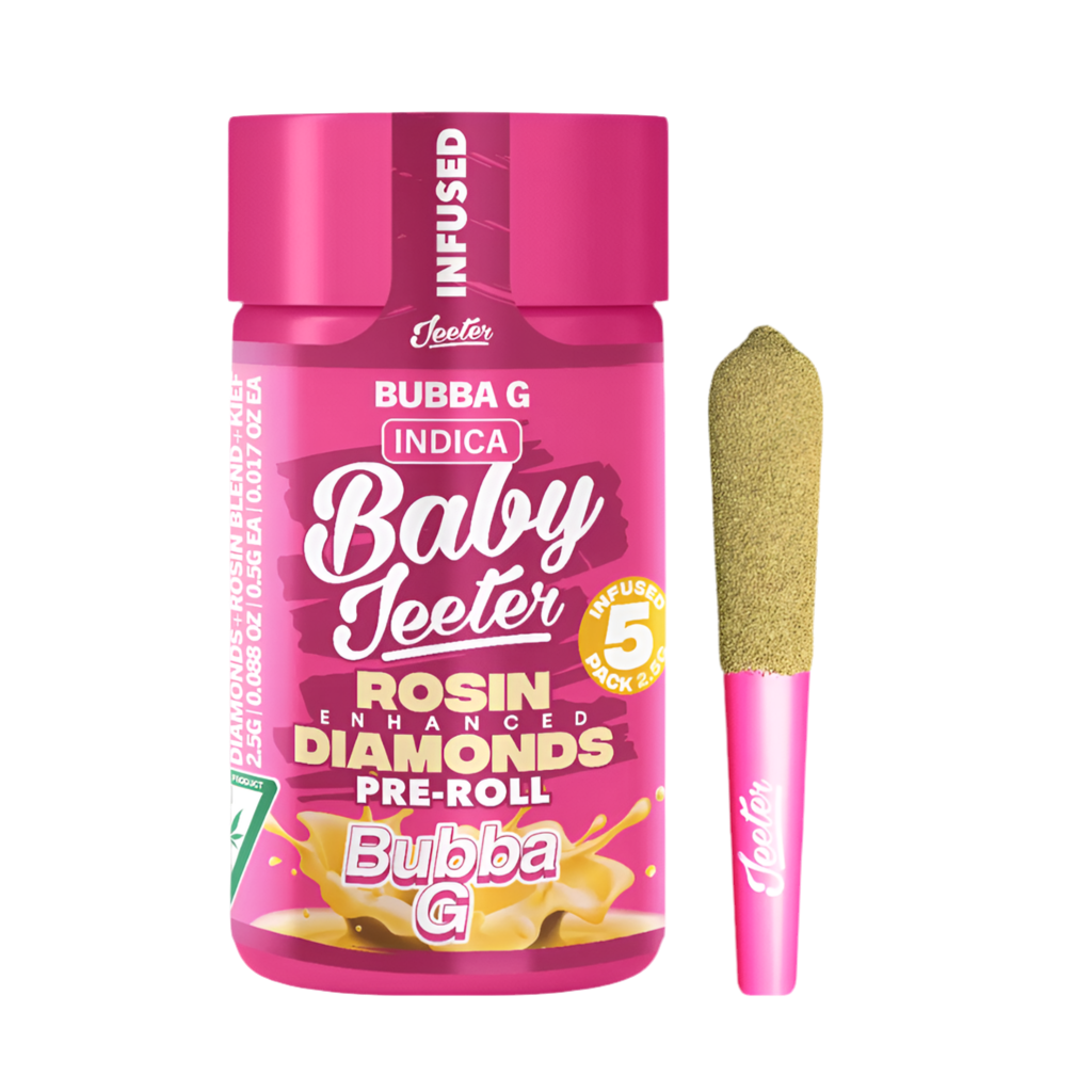 BABY JEETER "BUBBA G" INFUSED PRE-ROLL JAR; INDICA STRAIN 