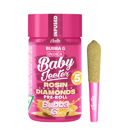 BABY JEETER "BUBBA G" INFUSED PRE-ROLL JAR; INDICA STRAIN 