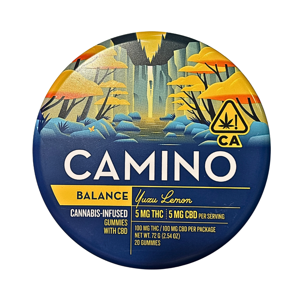 Camino Yuzu Lemon Cannabis Infused Gummies, hybrid strain