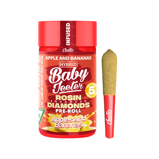 BABY JEETER “APPLES AND BANANAS” INFUSED PRE-ROLLS; HYBRID STRAIN 