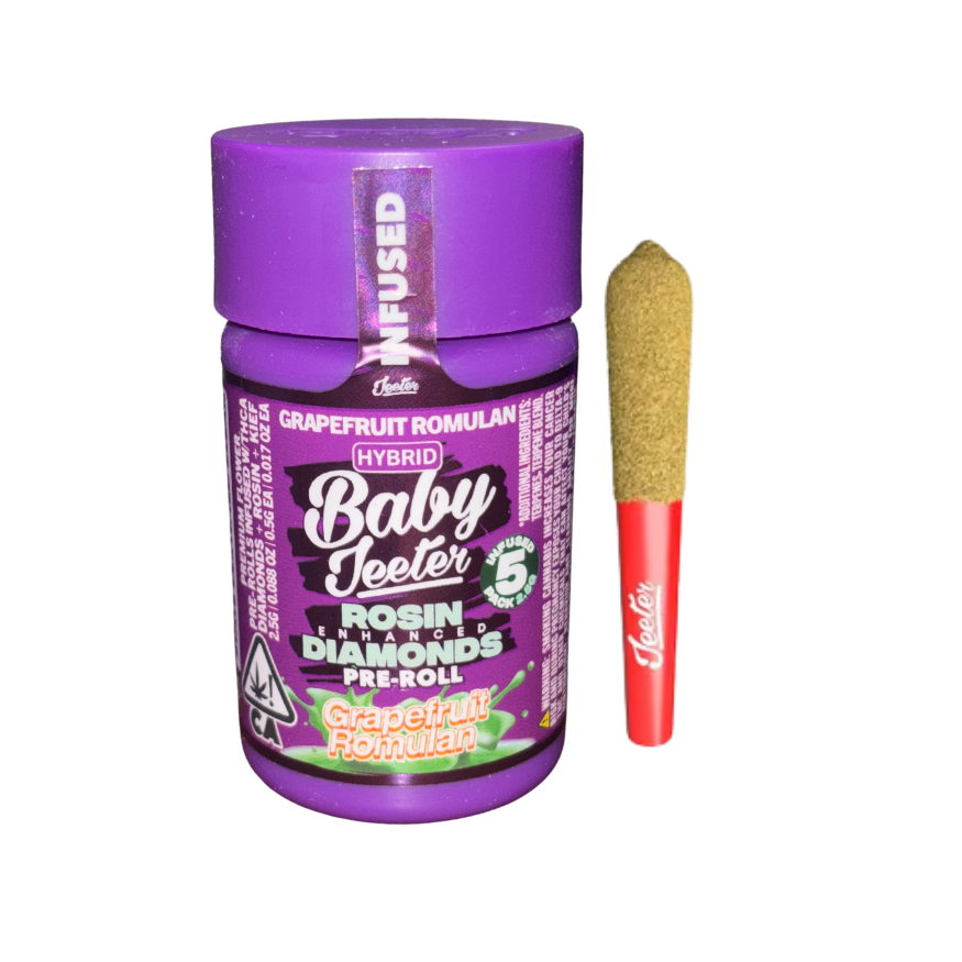 BABY JEETER "GRAPEFRUIT ROMULAN" ROSIN ENHANCED DIAMONDS PRE-ROLLS