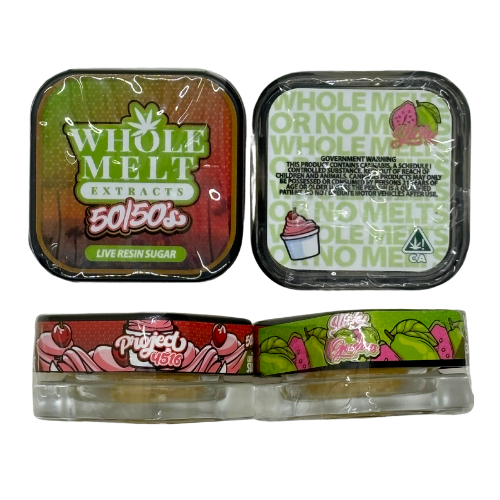 Whole Melt 50/50's Live Resin Sugar "Project 4516" & " Sticky Guava"