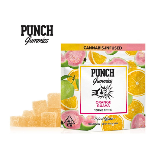 Punch Gummies Orange Guava hybrid thc infused gummies