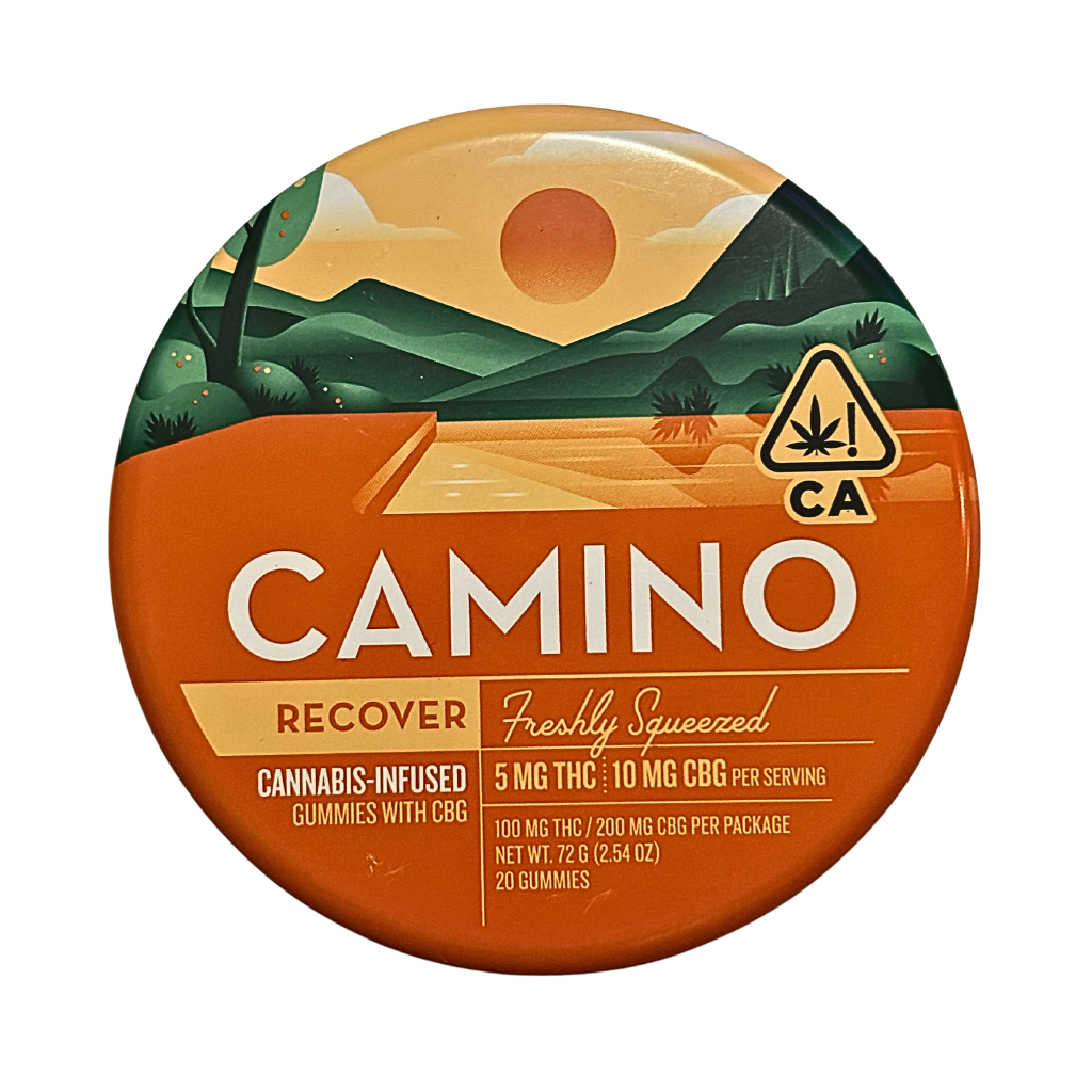 Camino Freshly Squeezed Cannabis Infused Gummies, hybrid strain