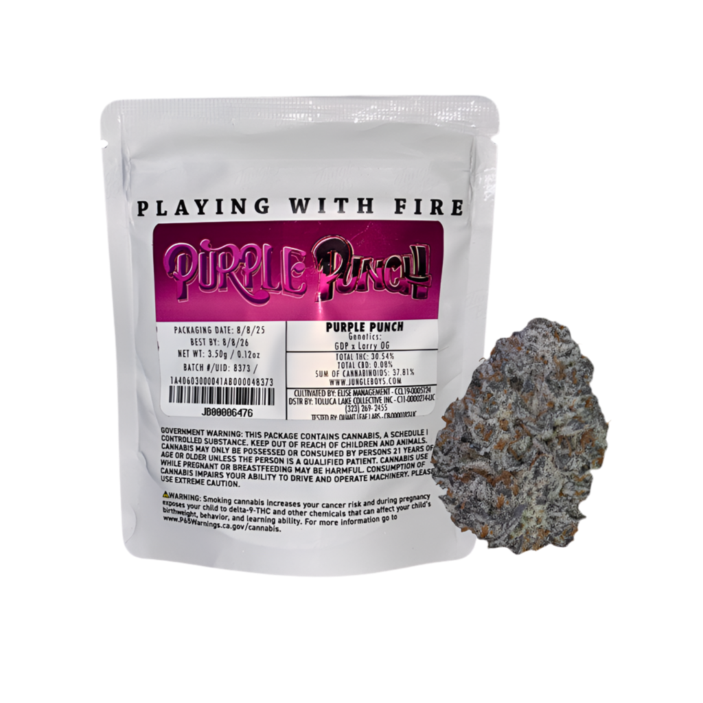 JUNGLE BOYS "PURPLE PUNCH" CANNABIS FLOWER; HYBRID STRAIN 