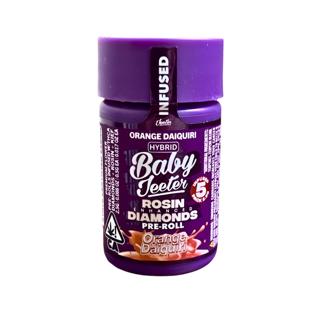 BABY JEETER  "ORANGE DAIQUIRI" INFUSED PRE-ROLL JAR; HYBRID STRAIN