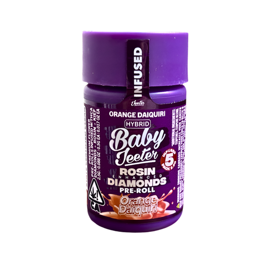 BABY JEETER  "ORANGE DAIQUIRI" INFUSED PRE-ROLL JAR; HYBRID STRAIN