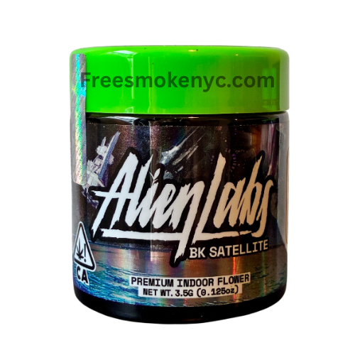 Alien Labs BK Satellite premium indoor sativa cannabis flower on transparent background