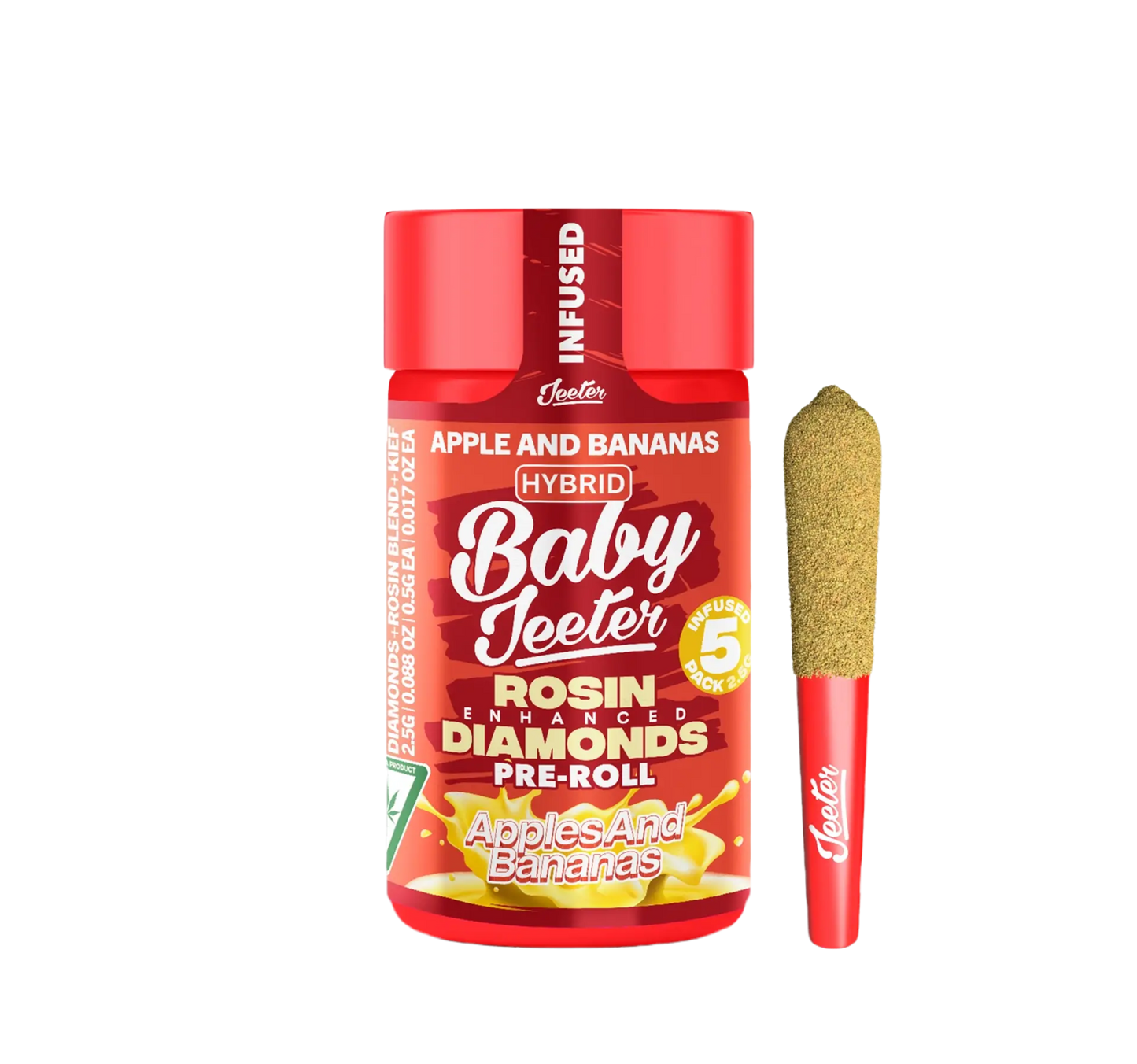 BABY JEETER “APPLES AND BANANAS” QUAD INFUSED PRE-ROLLS