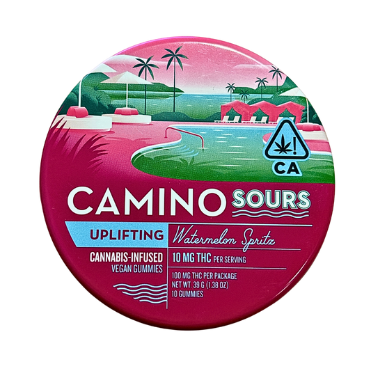 Camino Sours Watermelon Spritz THC Infused vegan gummies