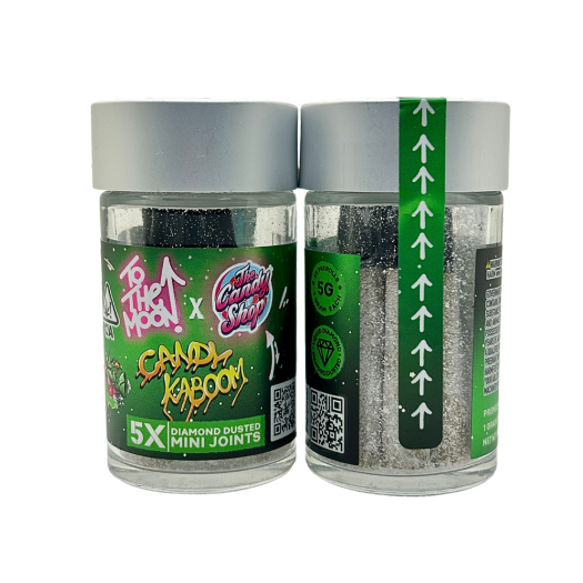 to the moon hybrid candy kaboom infused preroll jar 