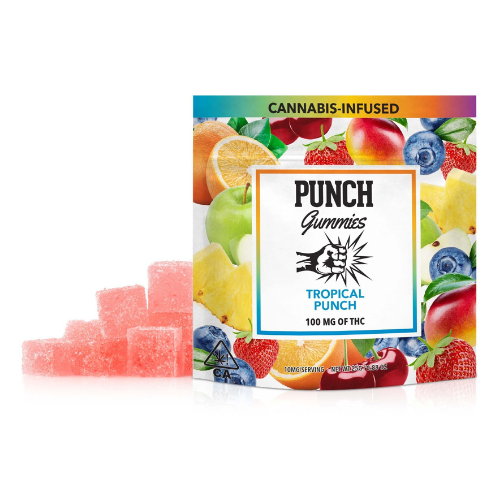 PUNCH THC INFUSED GUMMIES "TROPICAL PUNCH" INFUSED GUMMIES