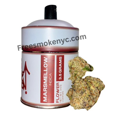 To the Moon Marsmellow cannabis buds and packaging on a transparent background 