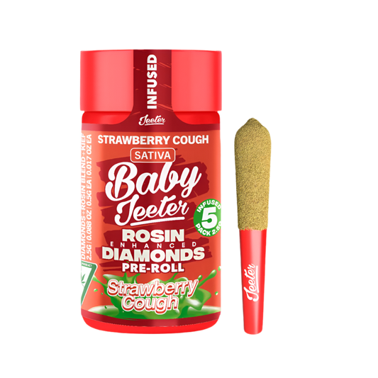 BABY JEETER "STRAWBERRY COUGH" ROSIN INFUSED PRE-ROLLS