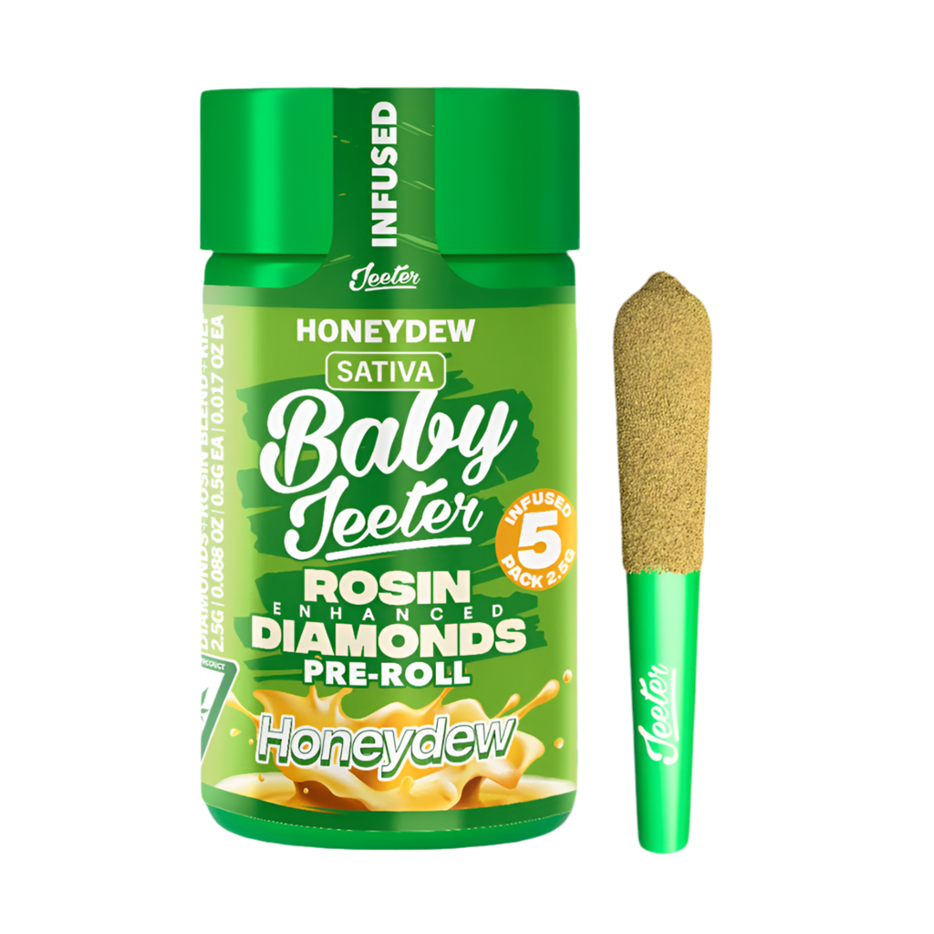 BABY JEETER  "HONEYDEW" INFUSED PRE-ROLL JAR; SATIVA STRAIN 