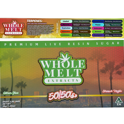 WHOLE MELT EXTRACTS 50/50's LIVE RESIN SUGAR "KUSHBERRY CHEESECAKE" & APPLES + BANANAS"