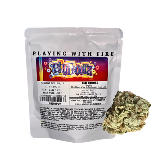 JUNGLE BOYS "BLU FROOTZ" CANNABIS FLOWER; HYBRID 