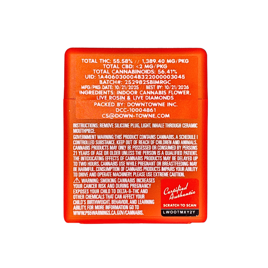 Sherbinskis Rainbow Gello hybrid strain live rosin-infused pre-roll multipack packaging and information on a transparent background.