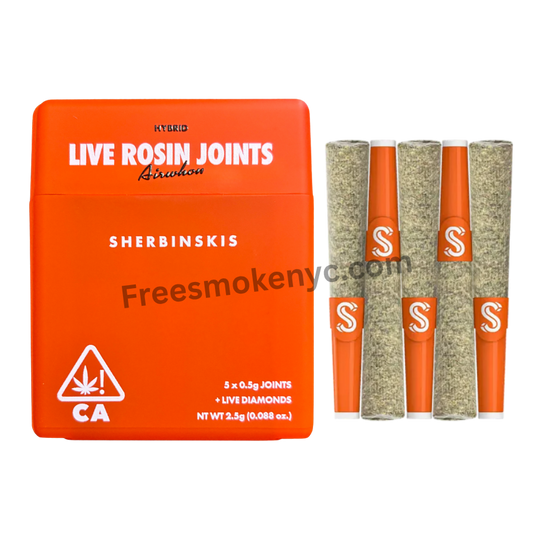 Sherbinski infused pre rolls Airwhon hybrid multipack on transparent background 