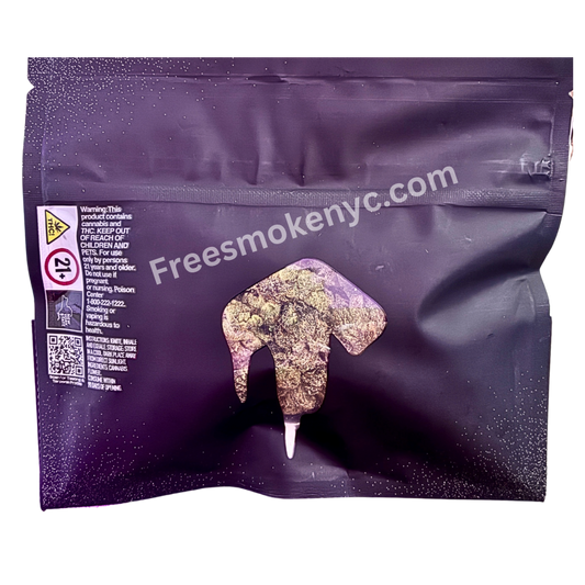 To the Moon 14g bag Grandaddy Pluto featuring cannabis buds and packaging on a transparent background 