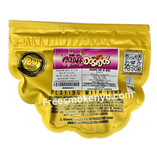Jungle Boys Grape Do Si Dos Cannabis packaging on a transparent background 