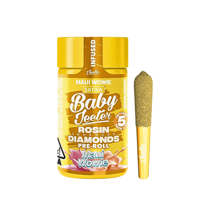 BABY JEETER MAUI WOWIE ROSIN INFUSED SATIVA PRE-ROLL JAR